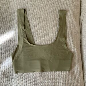 Out From Under Urban Outfitters Sage Green Fitted Crop Top Sports Bra Tank